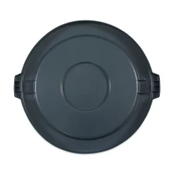 Best Flat-Top Round Lids for 44 Gallon Waste Receptacles - Gray Trash & Waste Bins