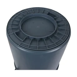 Clearance 44-Gallon Round Plastic Waste Receptacle - Gray Trash & Waste Bins
