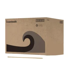 Heavy-Duty Threaded End Lacquered Hardwood 1.13 in. Diameter x 60 in. Broom Handle - Natural Cleaning & Janitorial Supplies