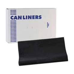 Discount H8647WKK 56 Gallon 1.7 mil 43 in. x 47 in. Flat Pack Linear Low Density Industrial Can Liners - Black (100/Carton) Storage & Organization