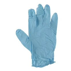 382LBXA 5 mil 9.5 in. Long Powder-Free Disposable Examination Nitrile Gloves - Large, Blue (100/Box) Cleaning & Janitorial Supplies