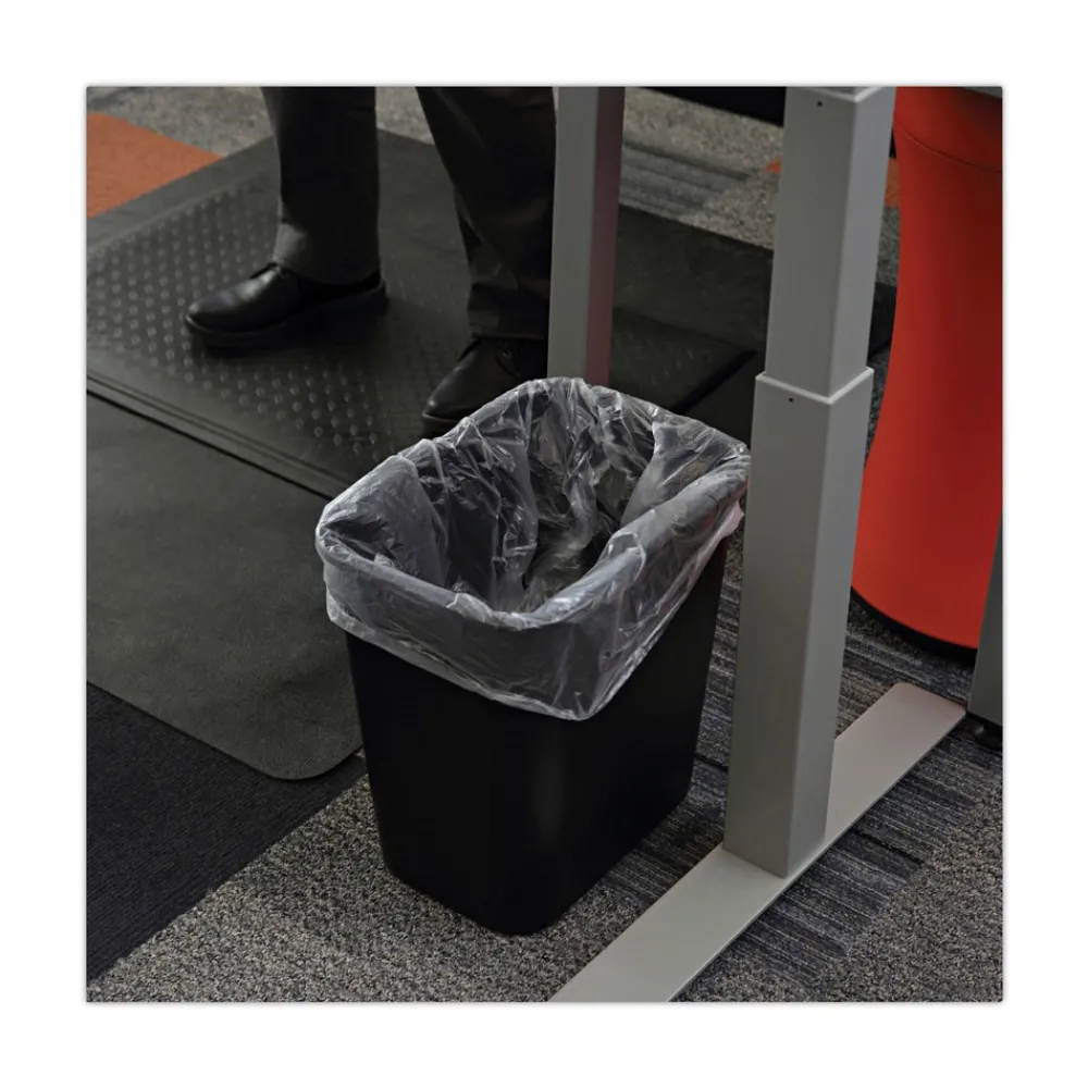Online 1000-Piece/Carton High-Density 10-Gallon 6-Micron 24 in. x 23 in. Can Liners - Natural Trash & Waste Bins