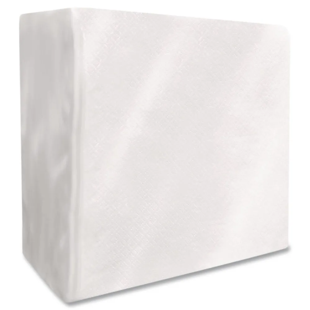 Sale 1-Ply 16 in. x 16 in. Dinner Napkins - White (250/Pack, 12 Packs/Carton) Cleaning & Janitorial Supplies