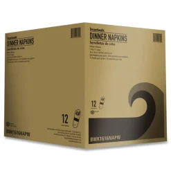 Sale 1-Ply 16 in. x 16 in. Dinner Napkins - White (250/Pack, 12 Packs/Carton) Cleaning & Janitorial Supplies