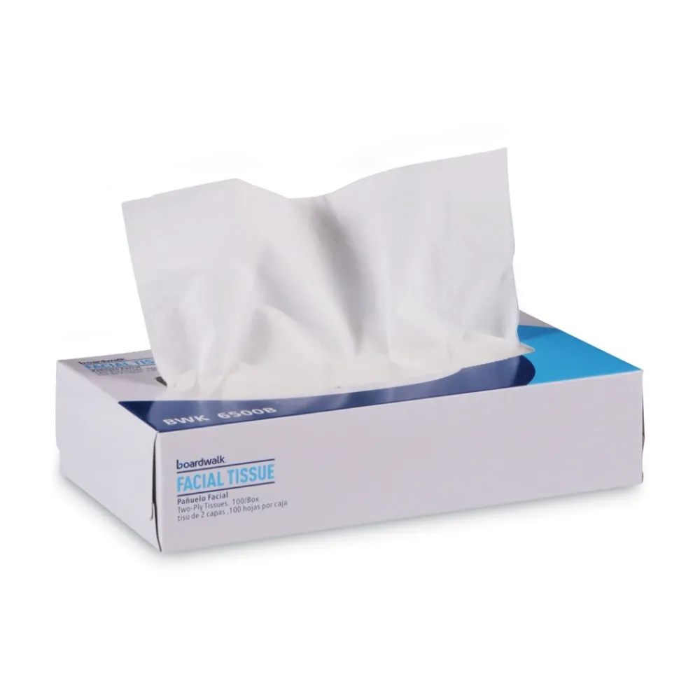 2-Ply Office Packs Facial Tissue Flat Box - White (30/Carton) Paper & Dispensers