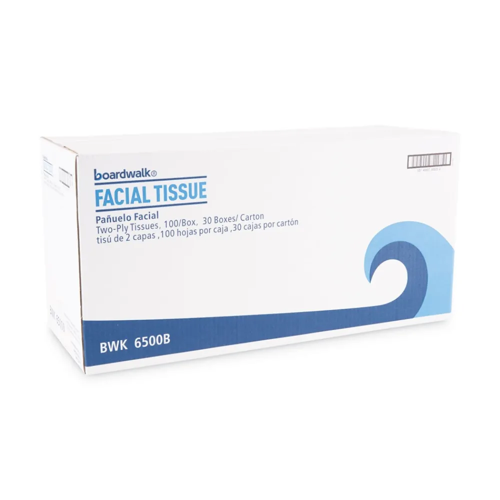 2-Ply Office Packs Facial Tissue Flat Box - White (30/Carton) Paper & Dispensers