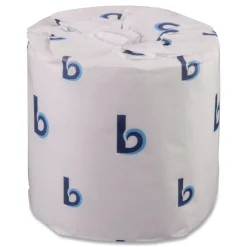 Online 2-Ply Standard Septic Safe 4 in. x 3 in. Toilet Tissue - White (96/Carton) Paper & Dispensers