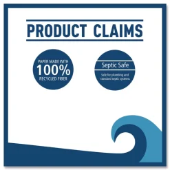 Online 2-Ply Standard Septic Safe 4 in. x 3 in. Toilet Tissue - White (96/Carton) Paper & Dispensers