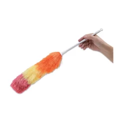 Hot Polywool Duster with 20 in. Plastic Handle - Assorted Colors Cleaning & Janitorial Supplies