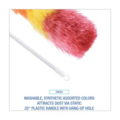 Hot Polywool Duster with 20 in. Plastic Handle - Assorted Colors Cleaning & Janitorial Supplies