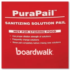 Hot PuraPail 6 qt. Polypropylene Bucket - Red/White Cleaning & Janitorial Supplies