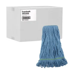 Outlet Super Loop Cotton/Synthetic Fiber Wet Mop Head with 1 in. Headband - Blue (12/Carton) Cleaning & Janitorial Supplies