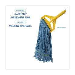 Outlet Super Loop Cotton/Synthetic Fiber Wet Mop Head with 1 in. Headband - Blue (12/Carton) Cleaning & Janitorial Supplies