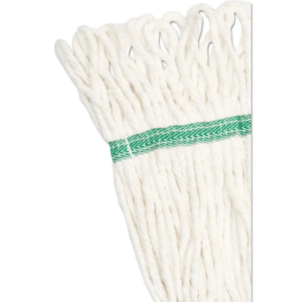 Outlet Super Loop Wet Mop Head with Cotton/Synthetic Fiber and 5 in. Headband - Medium, White (12/Carton) Cleaning & Janitorial Supplies