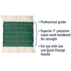 Outlet Super Loop Wet Mop Head with Cotton/Synthetic Fiber and 5 in. Headband - Medium, White (12/Carton) Cleaning & Janitorial Supplies