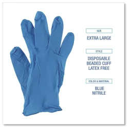Online 395XLCTA 5 mil Disposable General-Purpose Powder-Free Nitrile Gloves - X-Large, Blue (1000/Carton) Cleaning & Janitorial Supplies