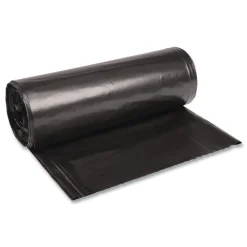 Hot X7658XKKR01 38 in. x 58 in. 60 gal. 1.6 mil Recycled Low-Density Polyethylene Can Liners - Black (100/Carton) Trash & Waste Bins