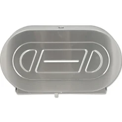 Online 20.81 in. x 5.31 in. x 11.38 in. Jumbo Toilet Tissue 2 Roll Dispenser - Satin-Finish Stainless Steel Cleaning & Janitorial Supplies