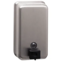 Online ClassicSeries 4.75 x 3.5 x 8.13 Surface-Mounted Soap Dispenser - Stainless Steel Cleaning & Janitorial Supplies