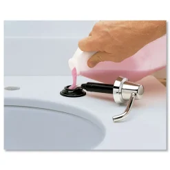 Best Contura 3.31 in. x 4 in. x 17.63 in. 34 oz. Lavatory-Mounted Soap Dispenser - Chrome/Stainless Steel Cleaning & Janitorial Supplies