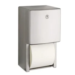 Outlet ConturaSeries 6.08 in. x 5.94 in. x 11 in. Two-Roll Tissue Dispenser - Stainless Steel Cleaning & Janitorial Supplies