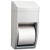 Best Matrix Series 6.25 in. x 6.88 in. x 13.5 in. Two-Roll Tissue Dispenser - Gray Paper & Dispensers