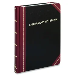 Sale 10.38 x 8.13 Data/Lab-Record Format Laboratory Notebook - Black/Red Cover Paper & Printables
