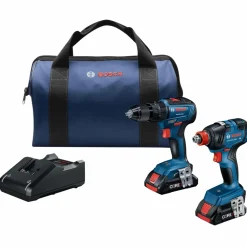 Online 18V Brushless Lithium-Ion 1/2 in. Cordless Hammer Drill Driver and 2-in-1 1/4 in. and 1/2 in. Bit Socket Impact Wrench Kit (4 Ah) Combo Kits