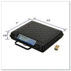 100 lbs. Capacity 12.5 in. x 10.95 in. x 2.2 in. Platform Portable Electronic Utility Bench Scale Mailing, Packing & Shipping