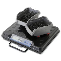 100 lbs. Capacity 12.5 in. x 10.95 in. x 2.2 in. Platform Portable Electronic Utility Bench Scale Mailing, Packing & Shipping