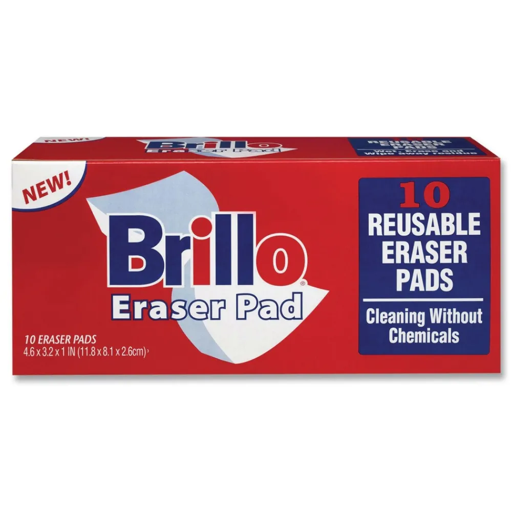 Best 3.2 in. x 4.6 in. Commercial Eraser Pads - White (12/Carton) Cleaning & Janitorial Supplies