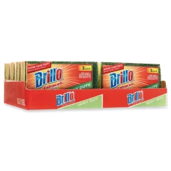 Best Estracell 4.5 in. x 2.75 in. Heavy-Duty Scrub Sponge - Yellow/Green (8/Carton) Cleaning & Janitorial Supplies