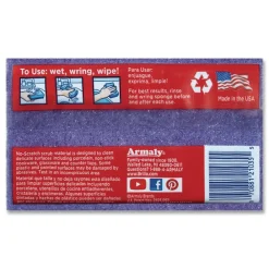 Outlet Estracell 4.5 in. x 2.75 in. Scrub Sponge Variety Pack - Blue/Purple/White (8/Carton) Cleaning & Janitorial Supplies