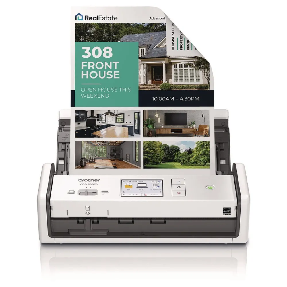 New 600 dpi x 600 dpi Optical Resolution 20-Sheet Duplex Auto Document Feeder ADS-1800W Compact Desktop Scanner Office Electronics & Batteries