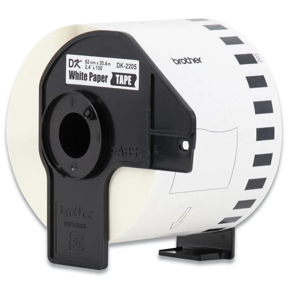 Best 2.4 in. x 100 ft. Continuous Paper Label Tape - White (3/Pack) Labels & Label Makers