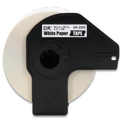 Best 2.4 in. x 100 ft. Continuous Paper Label Tape - White (3/Pack) Labels & Label Makers