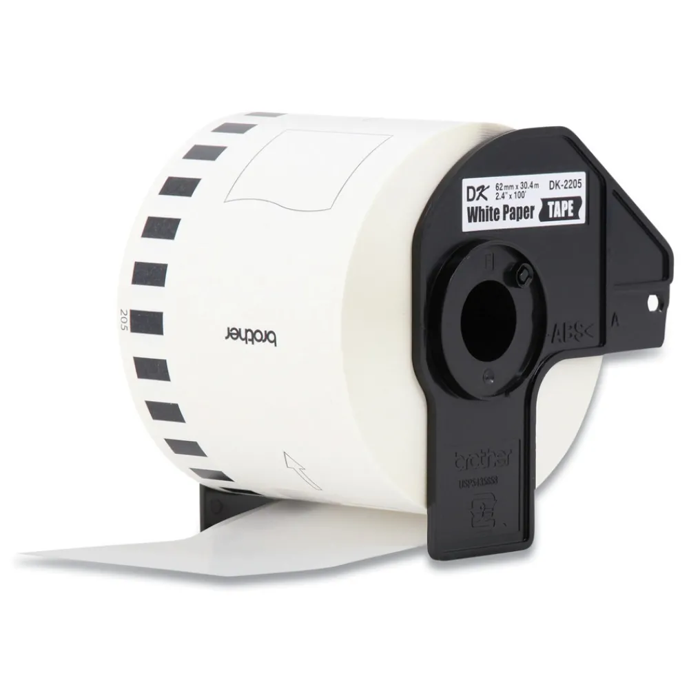 Best 2.4 in. x 100 ft. Continuous Paper Label Tape - White (3/Pack) Labels & Label Makers