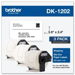 New 2.4 in. x 3.9 in. Die-Cut Shipping Labels - White (3/Pack) Labels & Label Makers