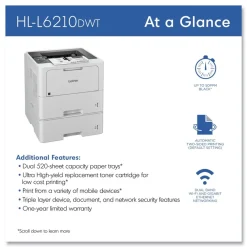 Clearance Business Monochrome Laser Printer with Dual Paper Trays Office Electronics & Batteries