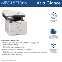 Clearance MFC-L5710DW Business Monochrome Laser AIO Printer Copy Fax Print Scan Office Electronics & Batteries