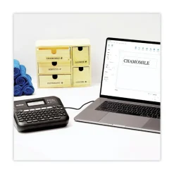 Discount P-Touch 7.4 in. x 7 in. x 2.8 in. 30 mm/s Print Speed Business Expert Connected Label Maker with 1 Roll Sample Tape Labels & Label Makers