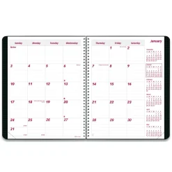 Clearance 14-Month: Dec 2025 to Jan 2027 8.88 in. x 7.13 in. DuraFlex Planner - Black Cover Calendars & Planners