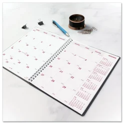 Clearance 14-Month: Dec 2025 to Jan 2027 8.88 in. x 7.13 in. DuraFlex Planner - Black Cover Calendars & Planners