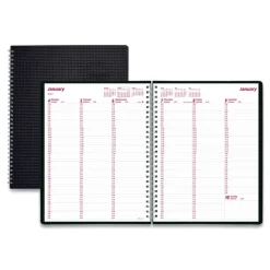 Discount 12-Month (Jan to Dec): 2026 11 in. x 8.5 in. DuraFlex Weekly Planner - Black Cover Calendars & Planners