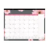 Hot 12-Month (Jan to Dec): 2026 22 in. x 17 in. Pink Daisy Artwork Monthly Desk Pad Calendar - Pink/White Sheets, Black Binding Calendars & Planners
