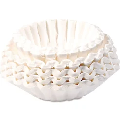 Online 20118.0010 Flat Bottom Coffee/Tea Brewer Filters - White (50/Pack, 60 Packs/Carton) Food And Snacks