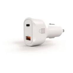 New 60 Watts Two 3 A Ports PD Car Charger - White Office Electronics & Batteries