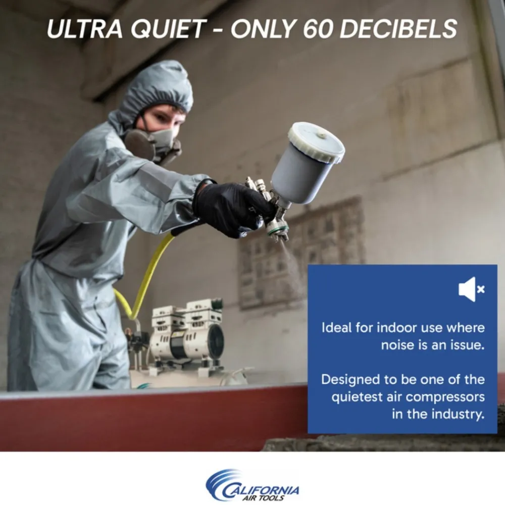 Hot 8010 1 HP 8 Gallon Ultra Quiet and Oil-Free Steel Tank Wheelbarrow Air Compressor Air Compressors