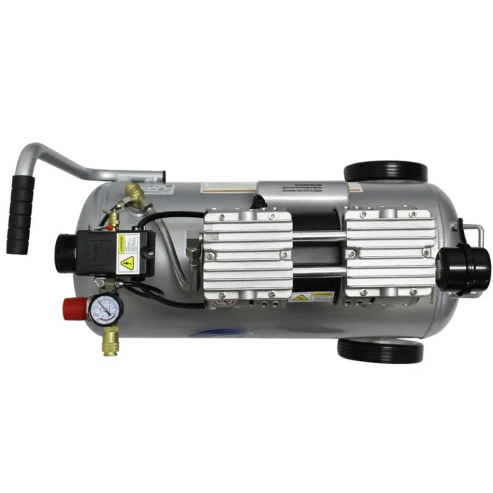 Hot 8010 1 HP 8 Gallon Ultra Quiet and Oil-Free Steel Tank Wheelbarrow Air Compressor Air Compressors