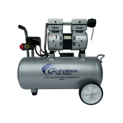 Outlet 1 HP 8 Gallon Ultra Quiet and Oil-Free Aluminum Tank Wheelbarrow Air Compressor Air Compressors